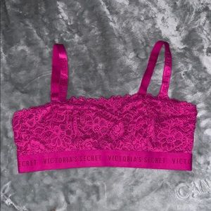 Victoria secret pink lace bralette